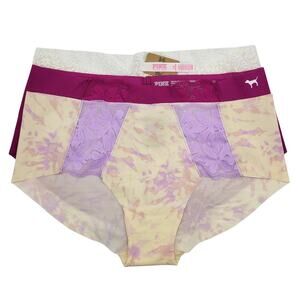 PINK by Victoria's Secret Panties Large Bundle Lot 3 Pack Hipster & High Leg